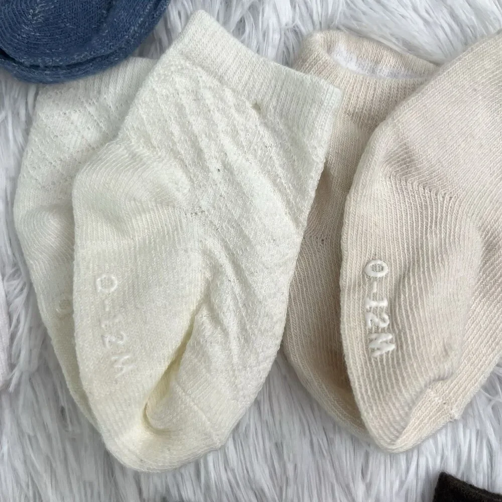0-12M Baby Boy Sock Lot 10 Pairs Ankle